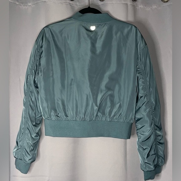 Forever 21 Juniors Large Olive Green Bomber Jacket - Picture 2 of 5